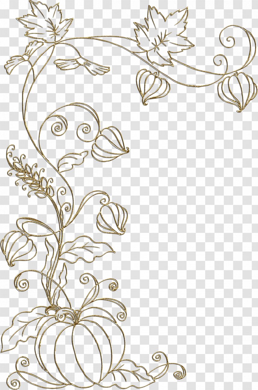 Cut Flowers Floral Design Art Ornament - Line - Delicate Transparent PNG