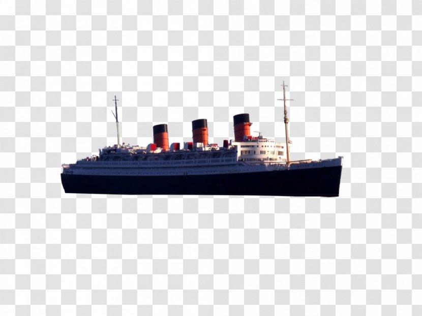 The Queen Mary Ship RMS 2 Ocean Liner Clip Art - Watercraft Transparent PNG