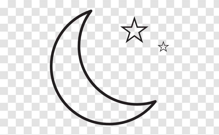 Star And Crescent Moon Drawing Transparent PNG