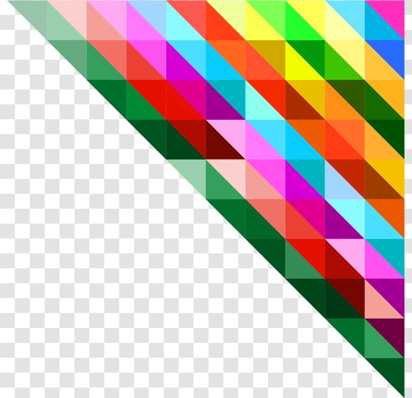 Polygon Triangle Geometry - Image Resolution - Colorful Vector Transparent PNG