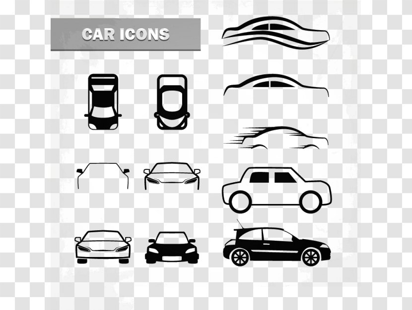 Car Euclidean Vector Icon - Monochrome Photography - A Variety Of Simple Transparent PNG