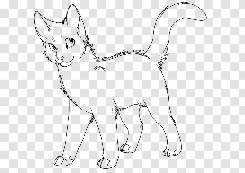 Cat Line Art Kitten Drawing Warriors - Paw Transparent PNG