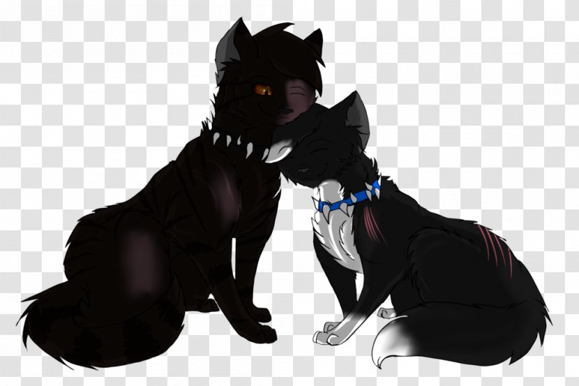 Black Cat Puppy Whiskers Dog Breed Transparent PNG