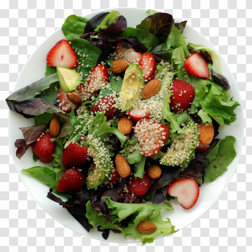Spinach Salad Fruit Avocado Strawberry Transparent PNG