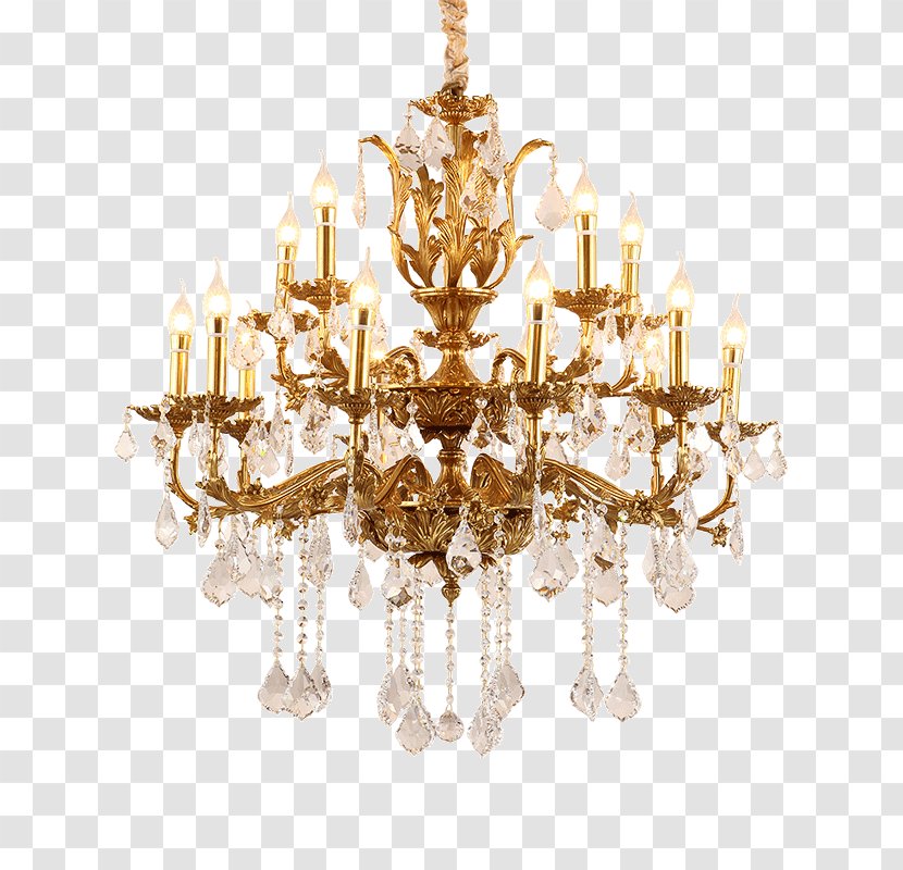 Chandelier Pendant Light Gold Lighting Brass - Decor Transparent PNG