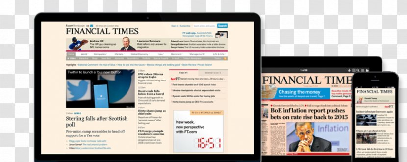 Financial Times Newspaper Advertising The Wall Street Journal Finance - Online Transparent PNG