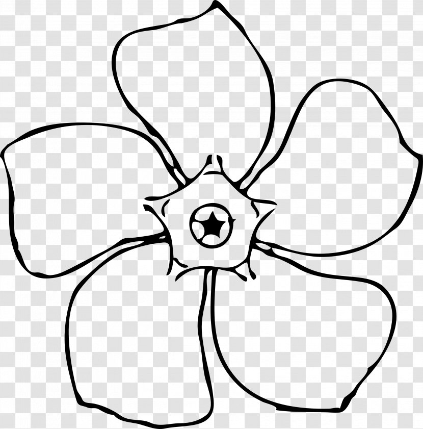 Flower Black And White Clip Art - Watercolor - Drawing Transparent PNG