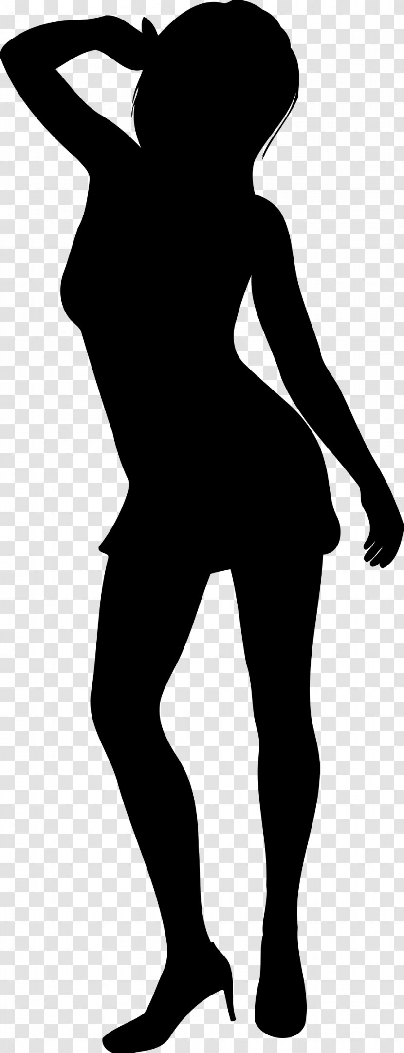 Silhouette Woman Model Clip Art - Fictional Character - Illustration Fashion Transparent PNG