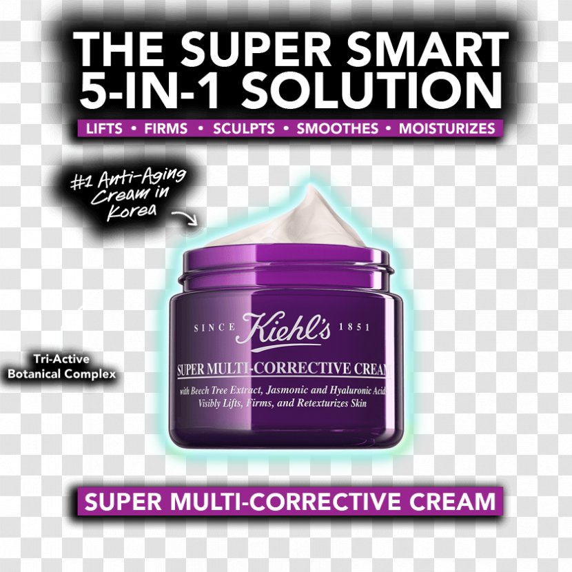 Kiehl's Super Multi-Corrective Cream Brand Anti-aging - Purple - ดพำห้ Transparent PNG