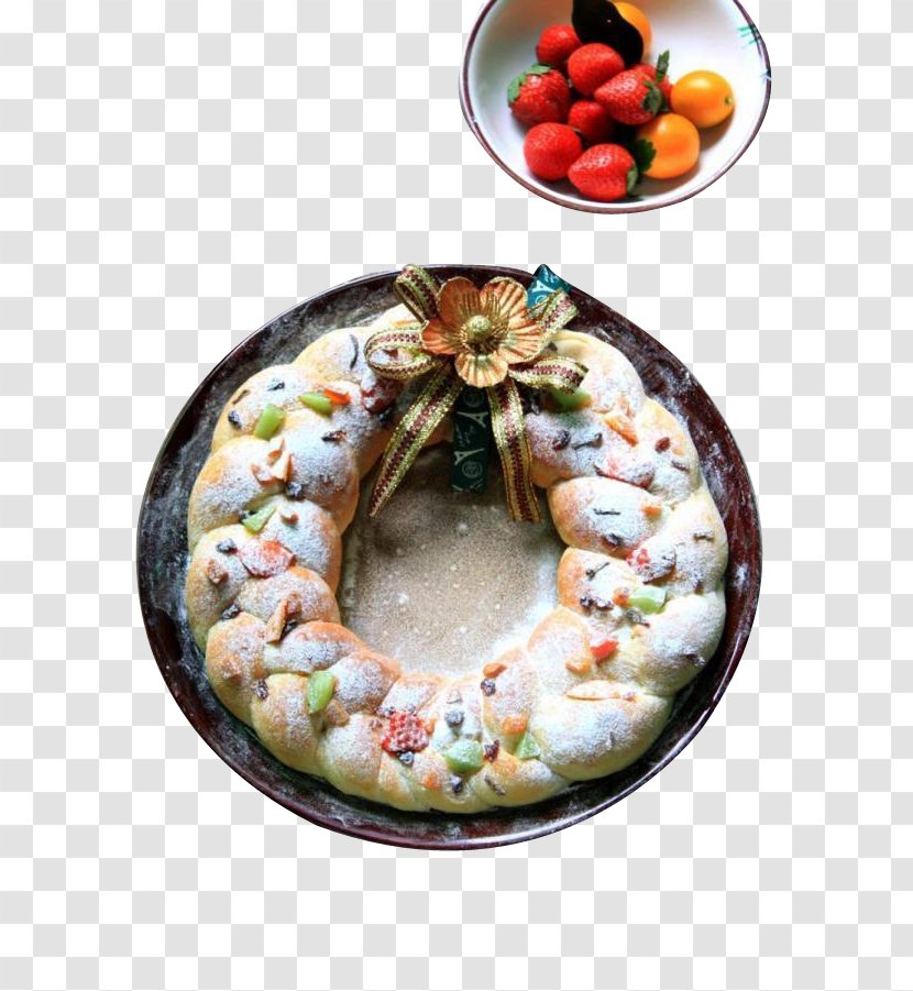 Hefekranz Breadstick Milk Christmas - Cuisine - Donut Bread Transparent PNG