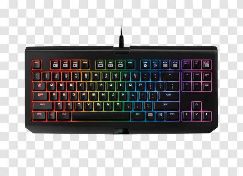 Computer Keyboard Razer BlackWidow Tournament Edition 2014 US Gaming Keypad RAZER Deutsch Chroma - Electronics Transparent PNG