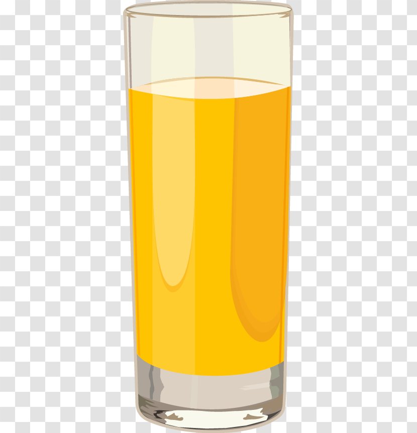 Orange Juice Drink Glass - Vector Decorative Creative Cup Transparent PNG