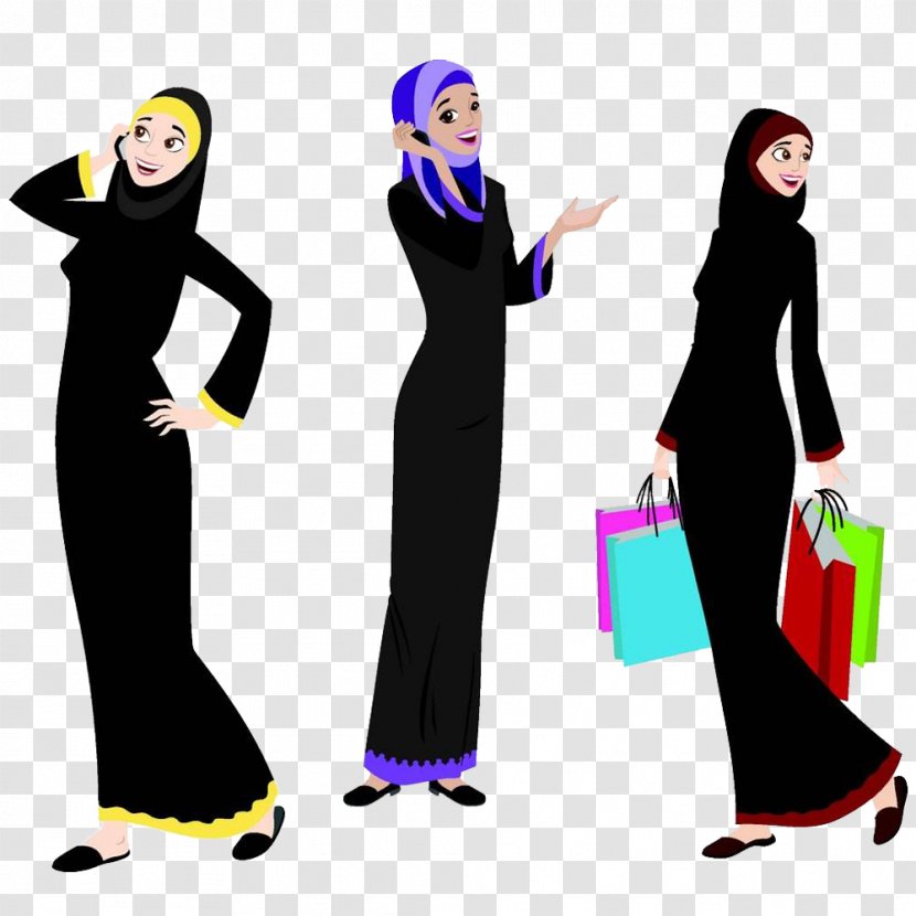 Dubai Digital Marketing Search Engine Optimization Web Illustration - Tree - Three Fashionable Hui Women Transparent PNG