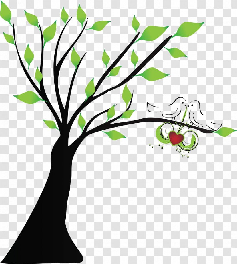 Tree Clip Art - Twig - Cartoon Bird Transparent PNG