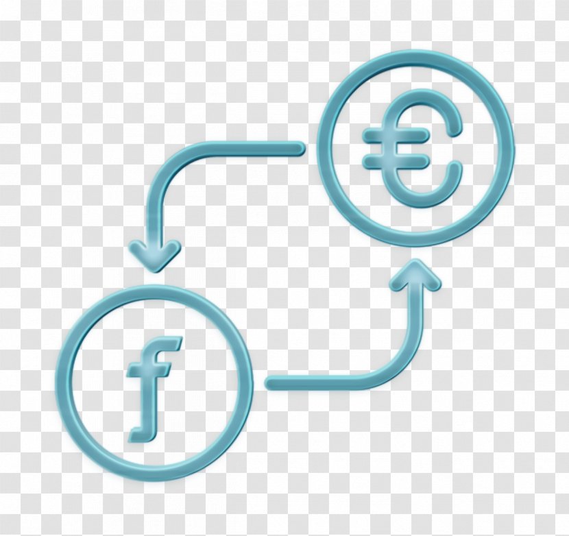 Conversion Icon Currency Euro - Symbol Turquoise Transparent PNG