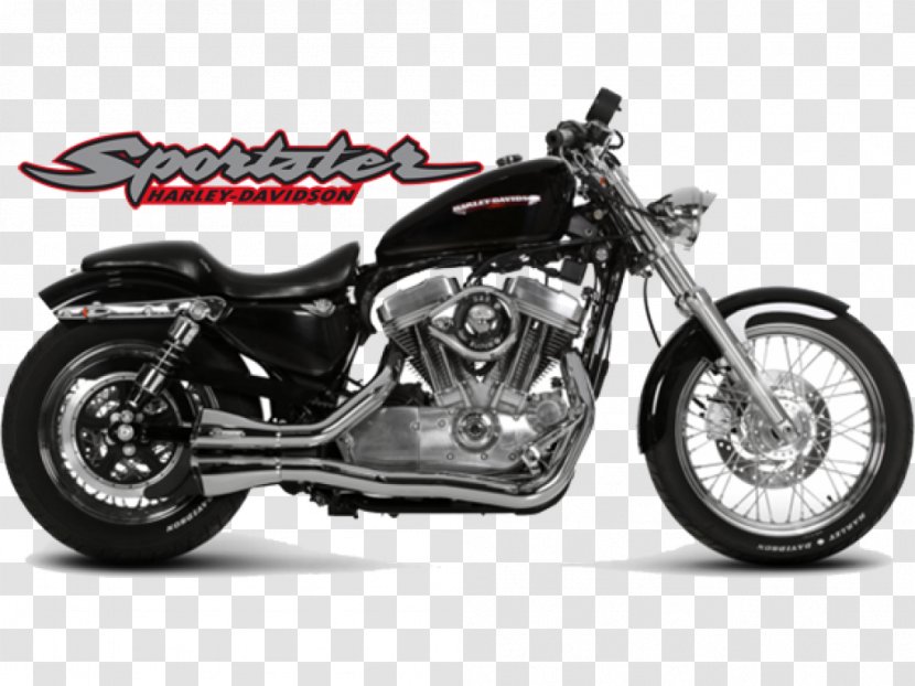 Car Harley-Davidson Super Glide Motorcycle Softail - Exhaust System Transparent PNG
