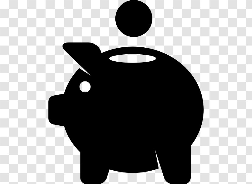 Money Saving Finance Piggy Bank - Silhouette - Unsecured Debt Transparent PNG