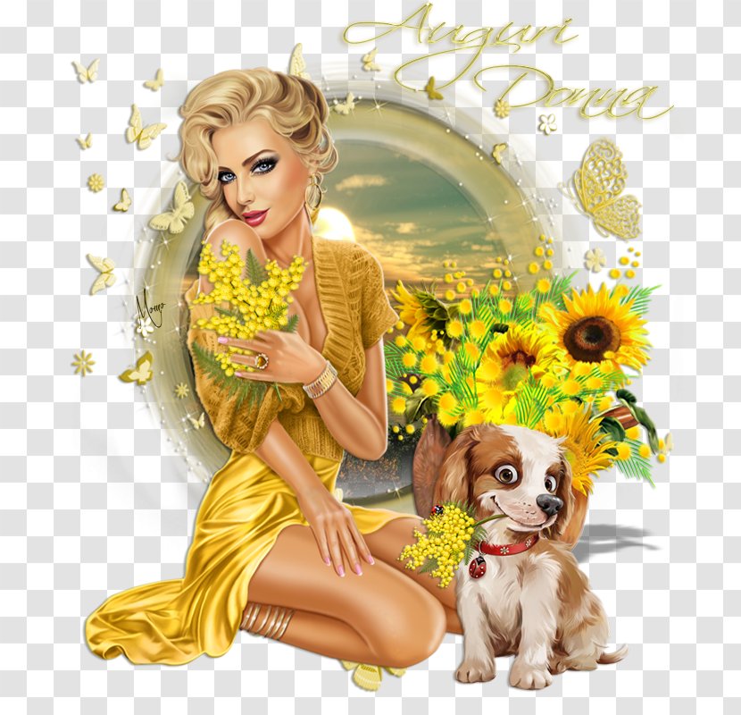 8 Marzo Festa Della Donna Puppy Woman Birthday Party - Photomontage Transparent PNG