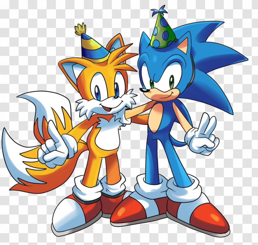 Sonic The Hedgehog Mania Adventure 2 Tails Knuckles Echidna - Watercolor - Happy New Year Transparent PNG