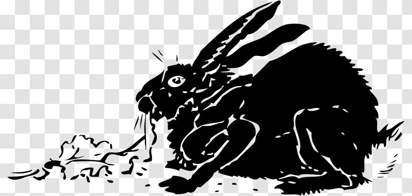 European Hare Rabbit Clip Art - Leporids - Black Transparent PNG