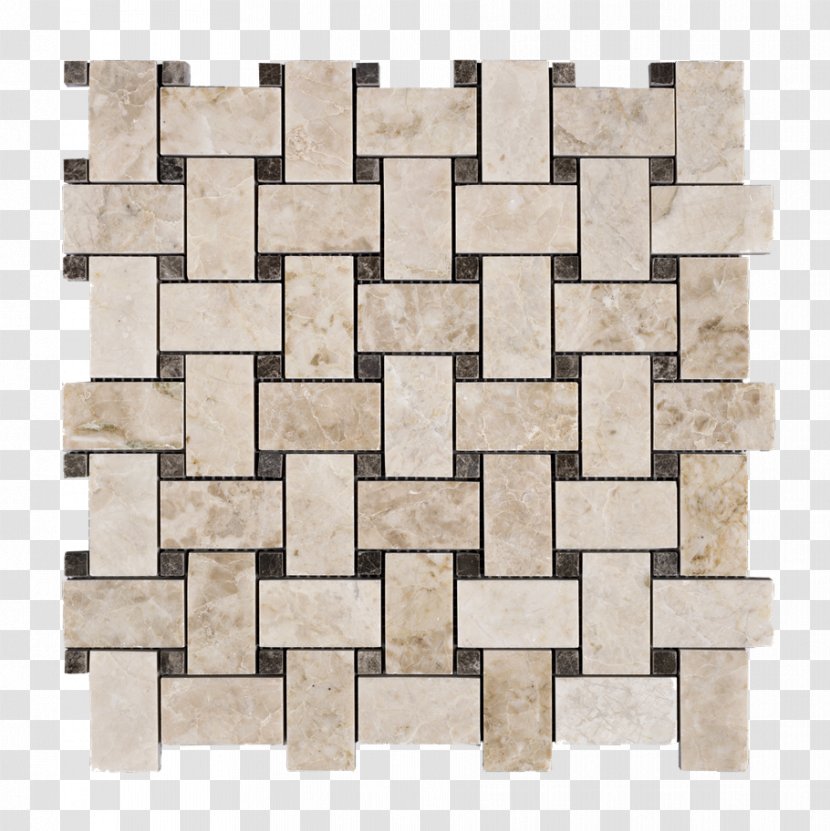 Tile Carrara Marble Basketweave Mosaic - Ceramic - Mosiac Transparent PNG