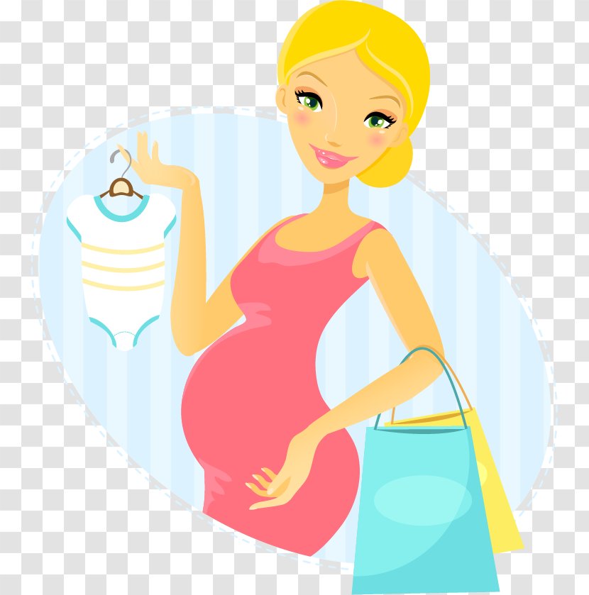 Pregnancy Woman U5b55u5987 Cartoon - Flower - Pregnant Women Vector Material Transparent PNG