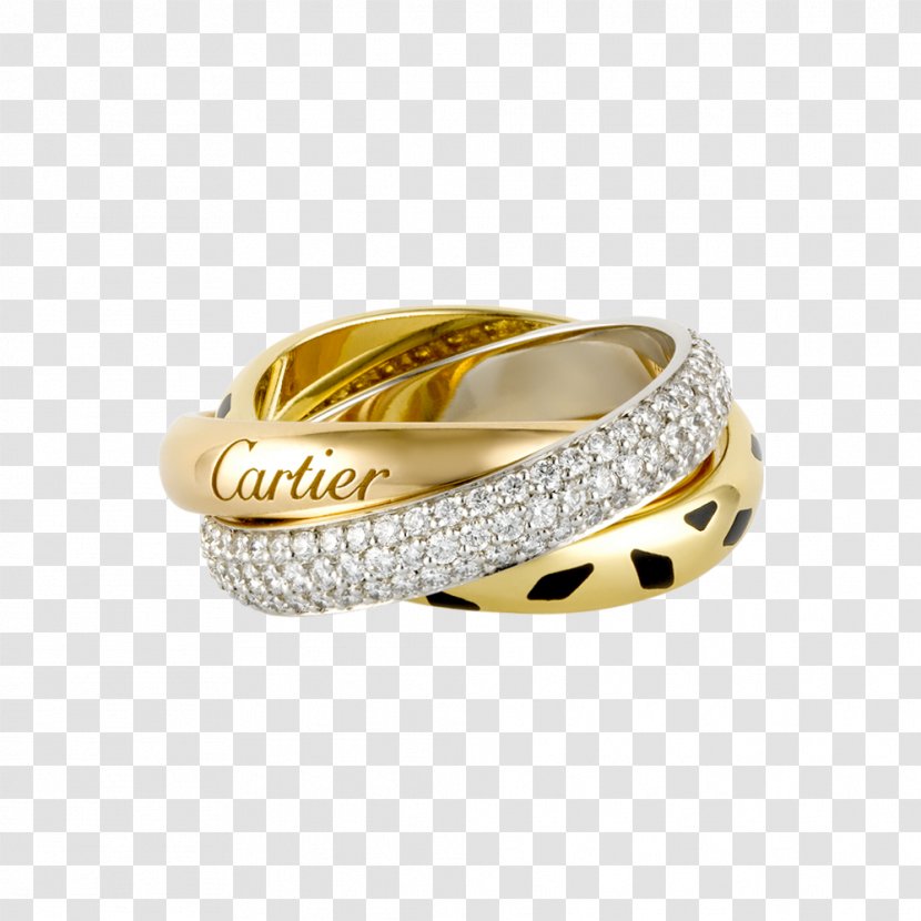 Cartier Ring Love Bracelet Colored Gold Diamond - Wedding - Jewelry Image Transparent PNG