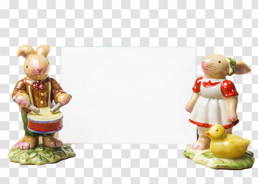 Easter Bunny Rabbit - Figurine - Statue Transparent PNG