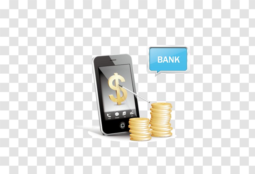 Smartphone Mobile Phone Dollar Coin - Gadget - Coins Transparent PNG