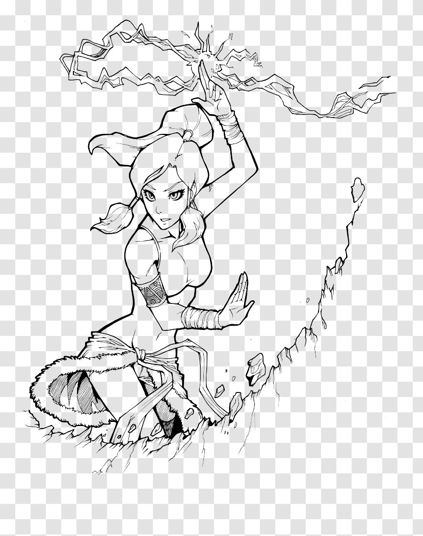 Korra Aang Sketch Drawing Avatar - Tree Transparent PNG