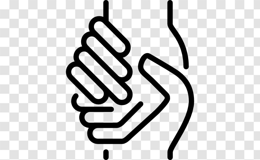 Black And White Finger Hand - Area Transparent PNG
