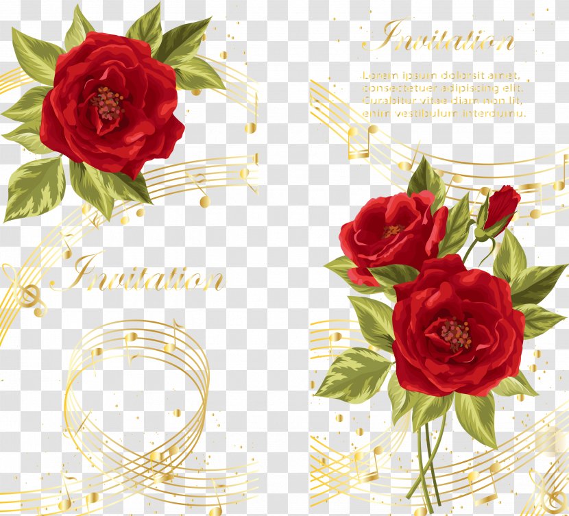 Musical Note Rose Stock Photography - Tree - Vector European-style Roses And Notes Transparent PNG