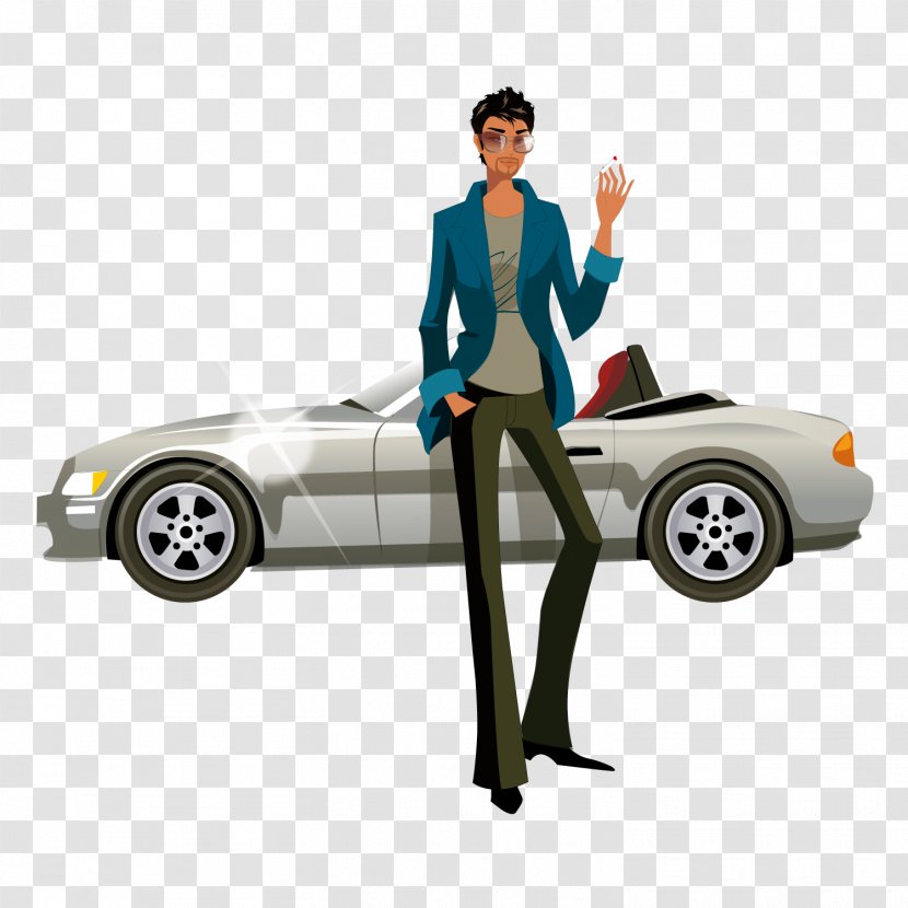 Car Woman Photography Illustration - Luxury Fashion High Handsome Transparent PNG