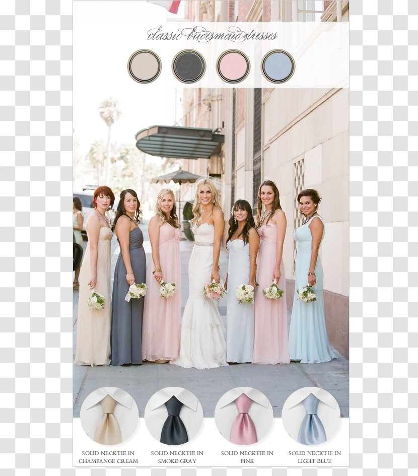 Bridesmaid Wedding Dress Pastel - Peach - พาสเทล Transparent PNG