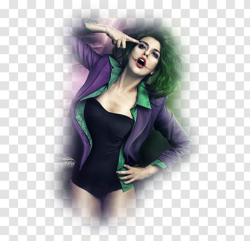 Joker Batman Harley Quinn Female Costume - Frame Transparent PNG