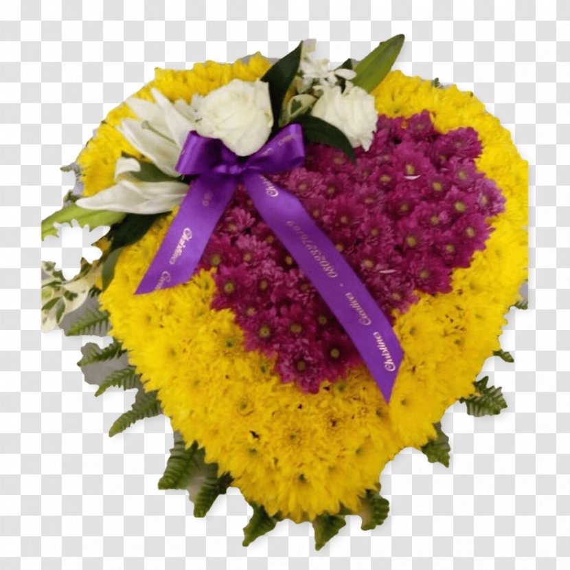 Cut Flowers Floral Design Chrysanthemum Petal - Heart-shaped Spray Transparent PNG