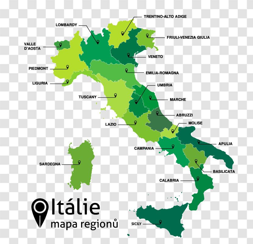 Regions Of Italy Map International Airport Image Transparent PNG