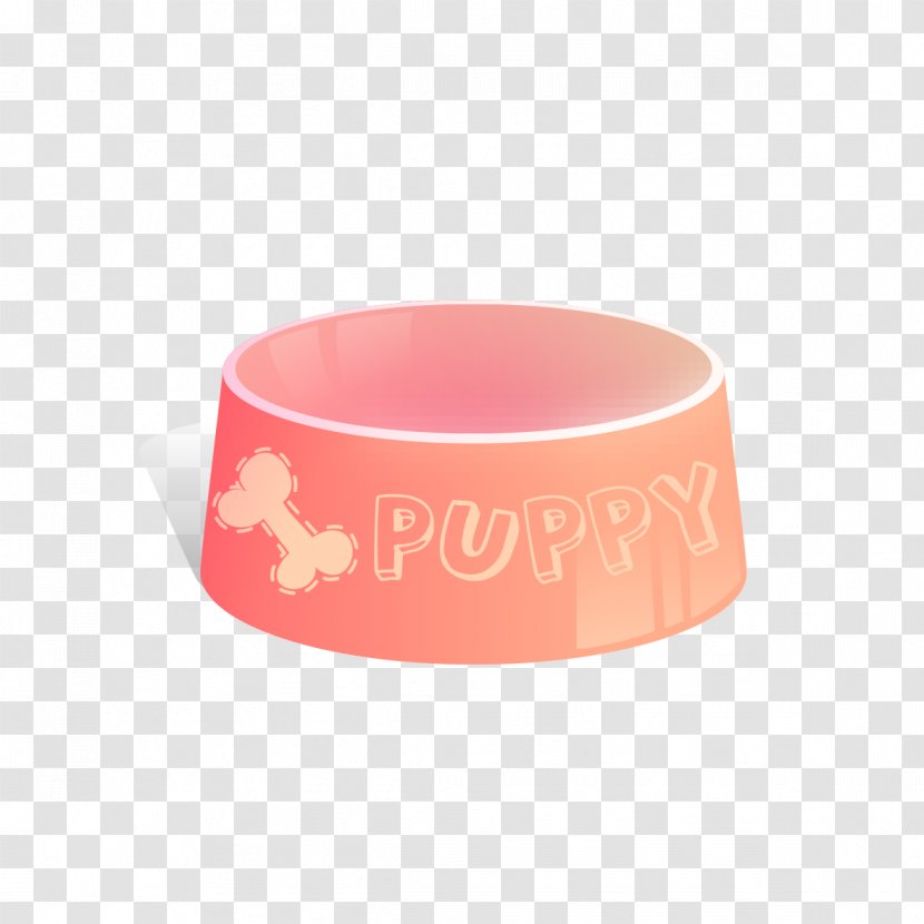 Dog Computer File - Pink Bowl Pattern Transparent PNG