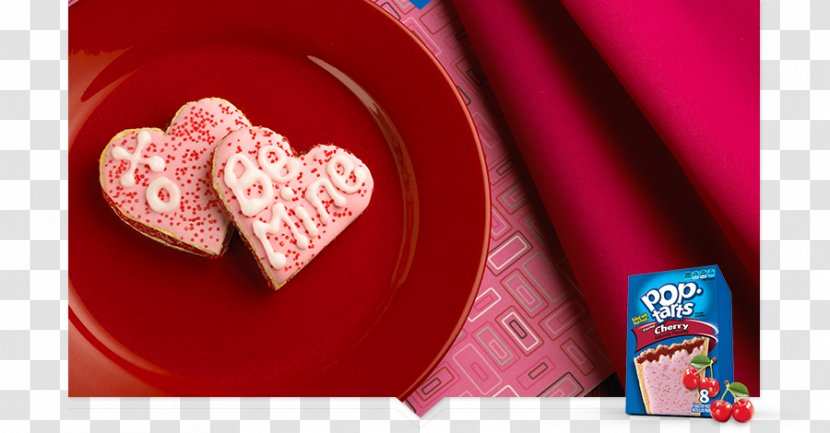 Frosting & Icing Heart Valentine's Day Love Pop-Tarts - Cherry - Pop Tart Transparent PNG