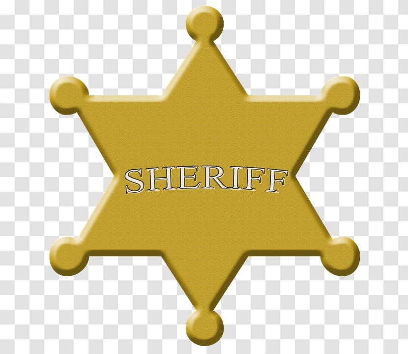 Badge Police Officer Sheriff - Yellow Transparent PNG