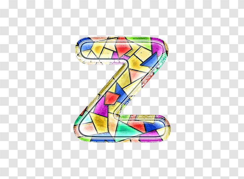 Stained Glass Letter - Numerical Digit - Z Transparent PNG