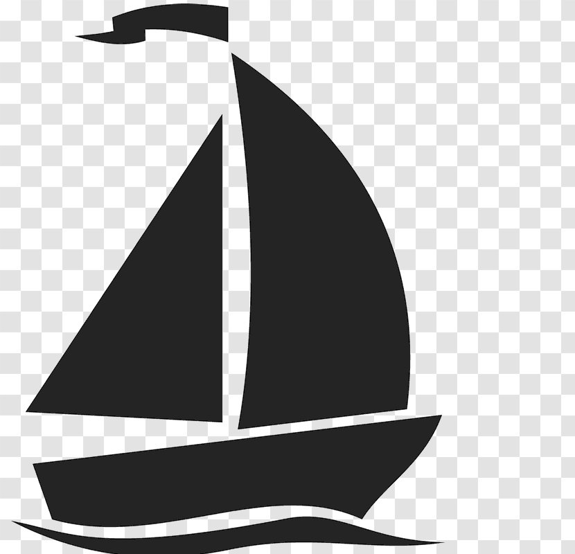 Fastnet Race Sailboat Ship - Black And White - Boat Top Transparent PNG