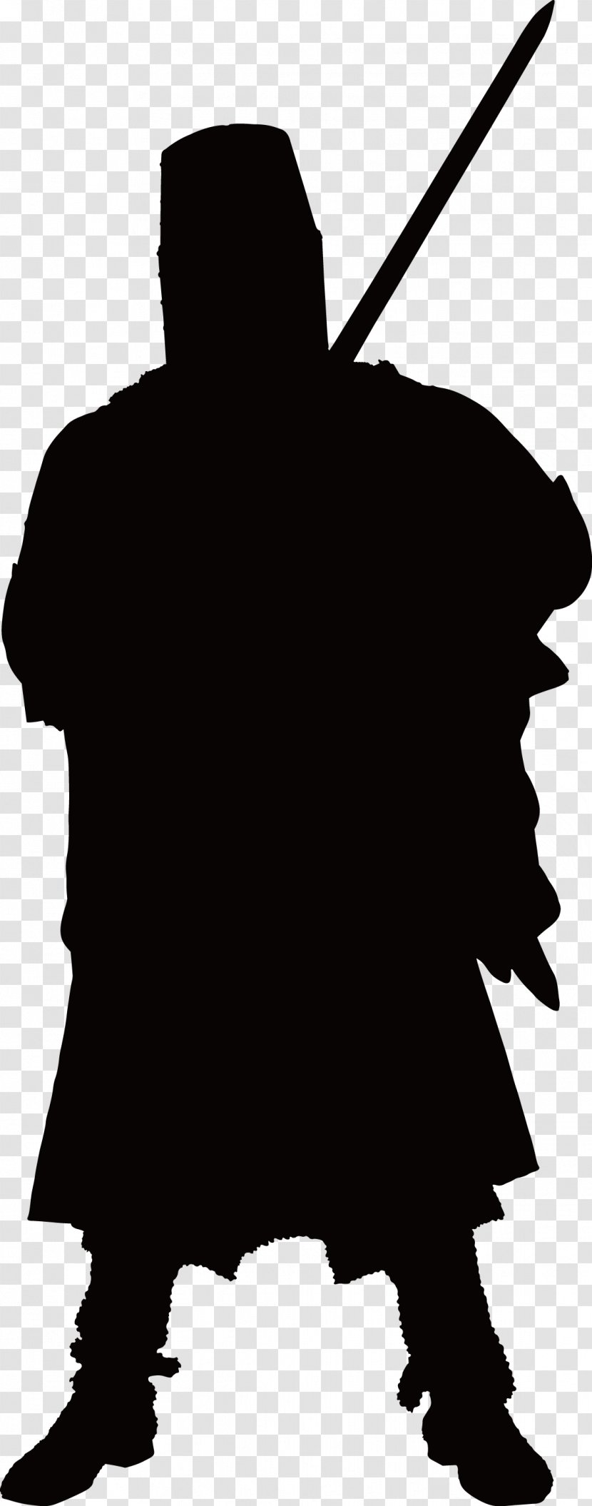 Middle Ages Knight Silhouette Armour Illustration - Monochrome - Soldier,Sketch Transparent PNG