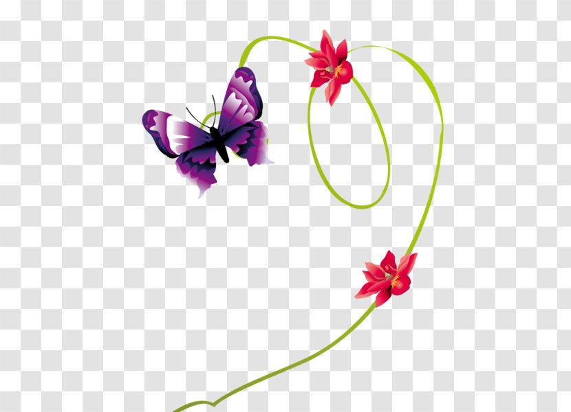 Butterfly - Plant Stem - Plot Transparent PNG