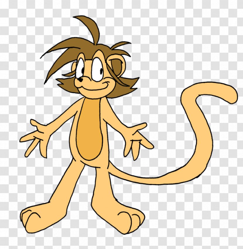 Cat Line Art Cartoon Character Clip - Smile - Little Monkey Transparent PNG