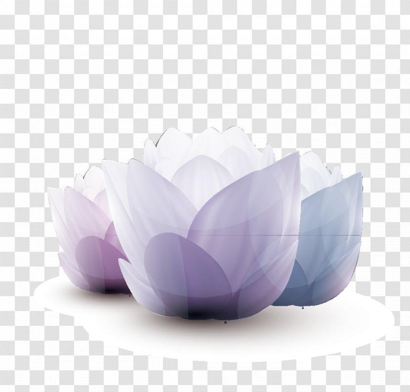 Nelumbo Nucifera - Designer - Fresh Purple Lotus Transparent PNG