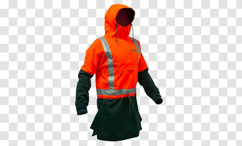 Hoodie Clothing Parka Jacket Swazi Apparel - Safety Orange Transparent PNG