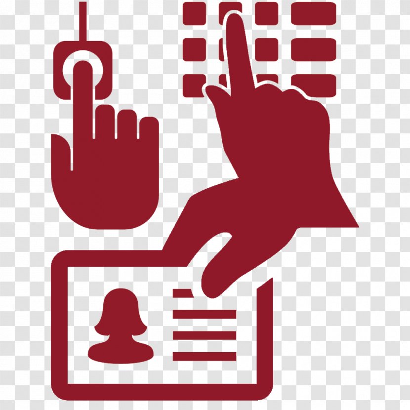 Biometrics Time And Attendance Access Control System Visitor Management - Red - Identity Information Transparent PNG