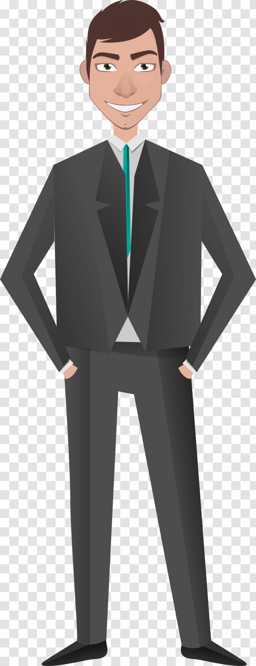 Character Cartoon Illustration - Professional - Smiling Vector Man Figure Transparent PNG