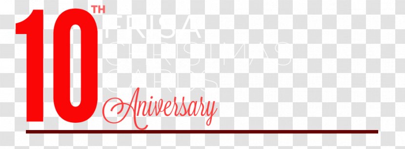 Logo Brand Font - Red - 10th Anniversary Transparent PNG